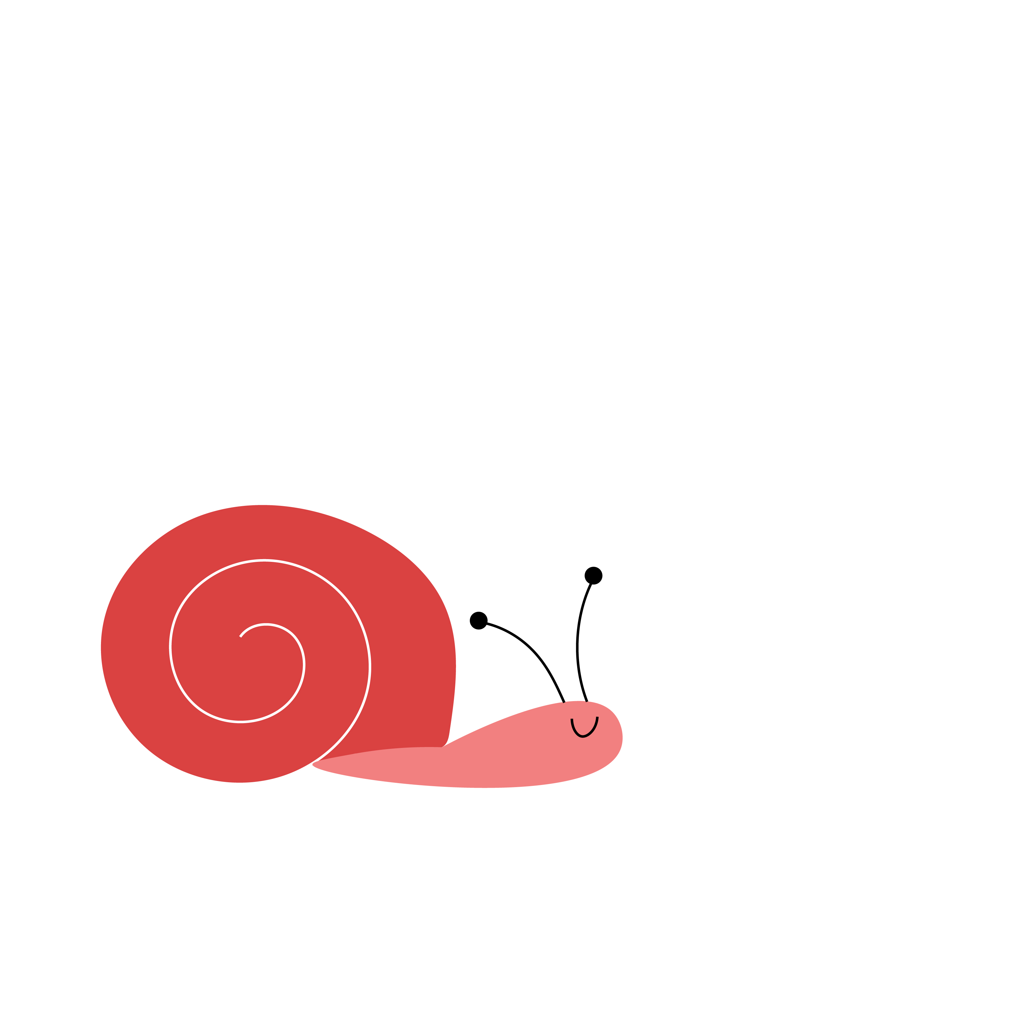 coral-red snail